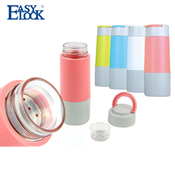 Glass Water Bottle With Infuser Silicone Sleeve